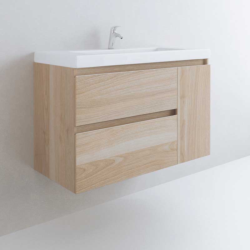 Conjunto mueble baño con lavabo Carmen madera n5 Avila Dos — Azulejossola