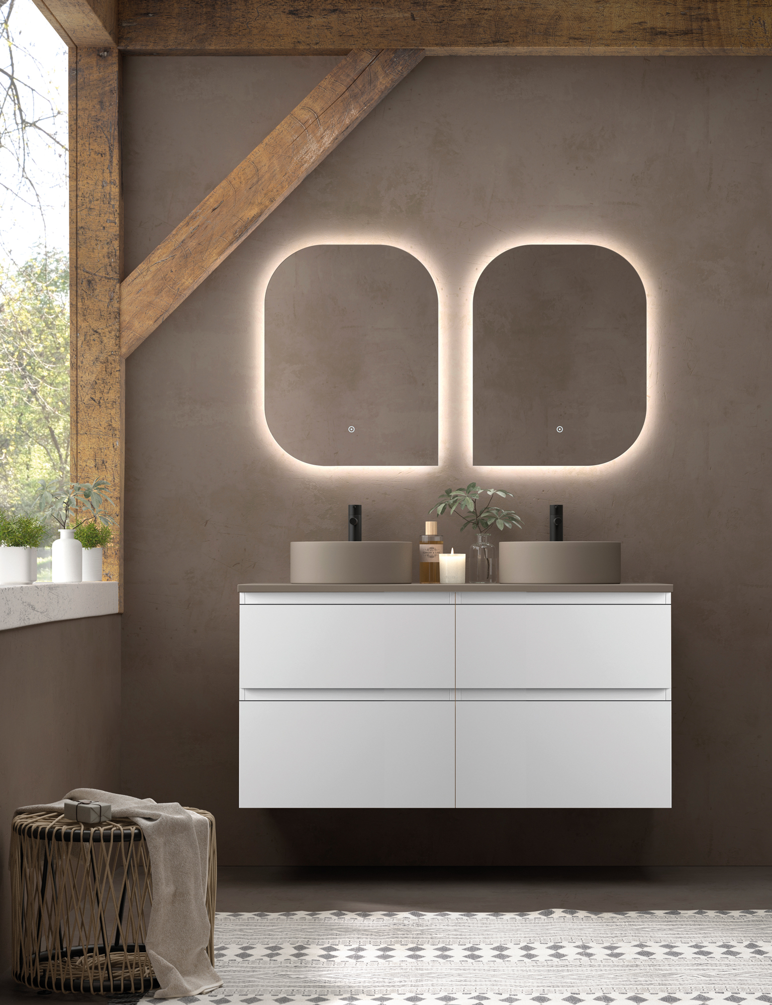 Espejos redondos, la tendencia más deseada en el cuarto de baño - Foto 1