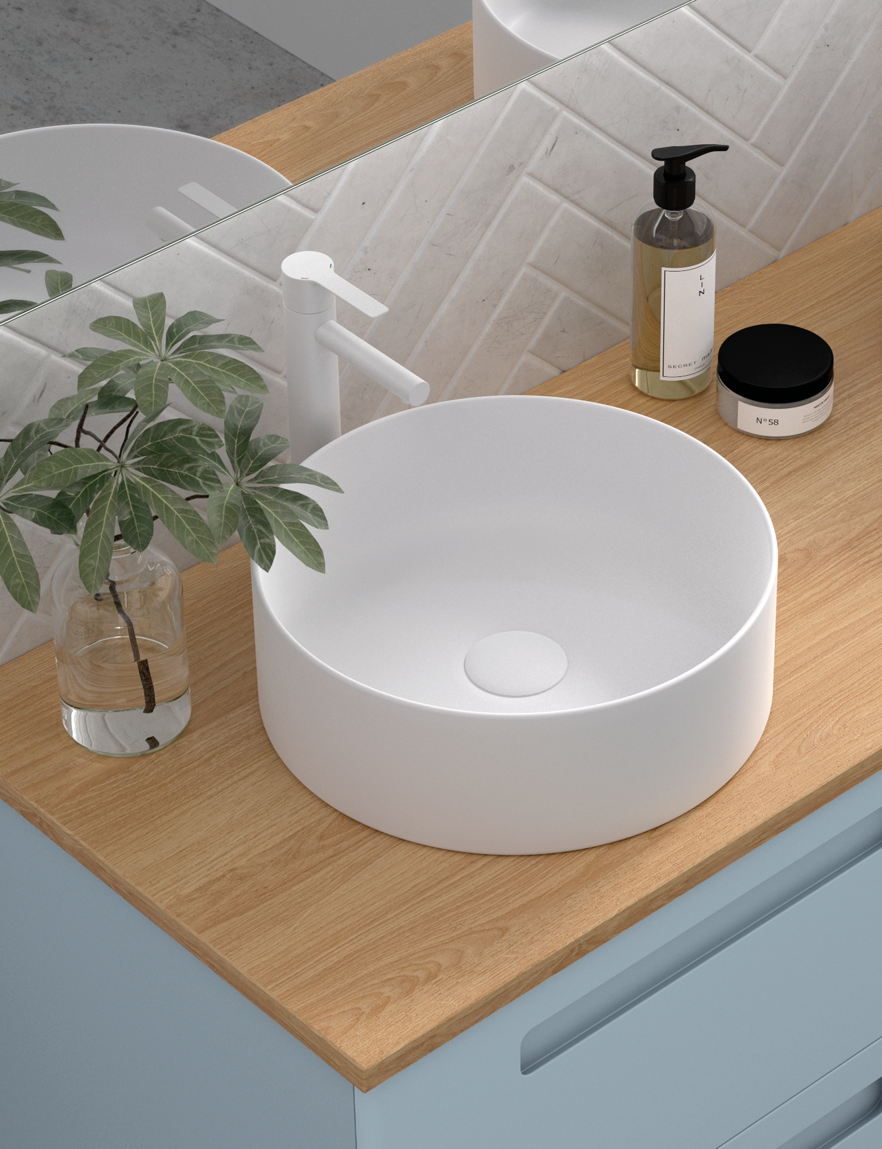 Lavabos Sobre Encimera Añade personalidad a tu baño con nuestros lavabos sobre encimera. Diseños únicos que destacan por su presencia y aportan un toque contemporáneo a cualquier espacio.