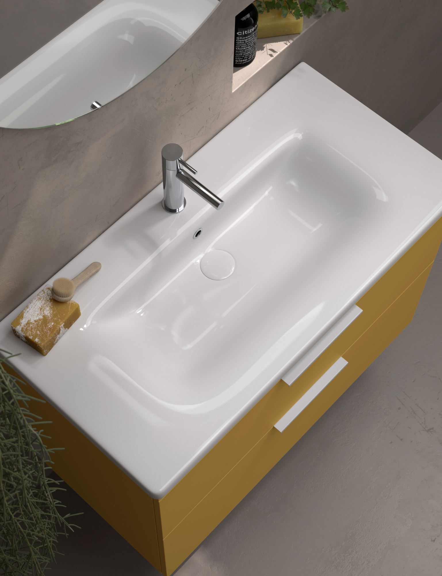 Lavabo Two — Colección Elena Lavabo modelo Two de la colección Elena, con dos compartimentos y acabado elegante.