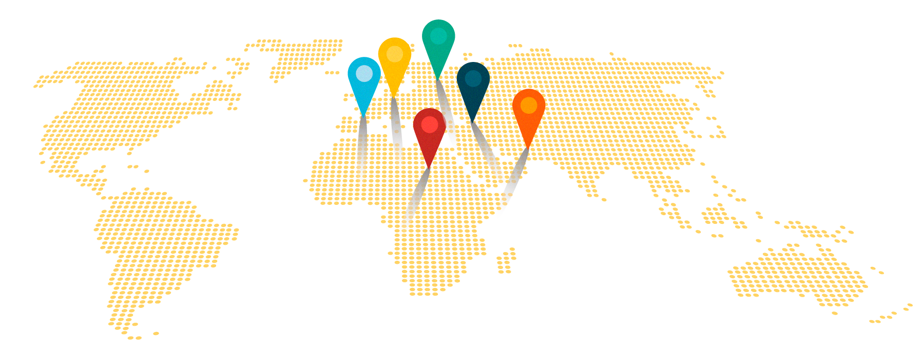 Mapa con algunas de las ubicaciones de los puntos de venta de Avila Dos, empresa de muebles de baño.