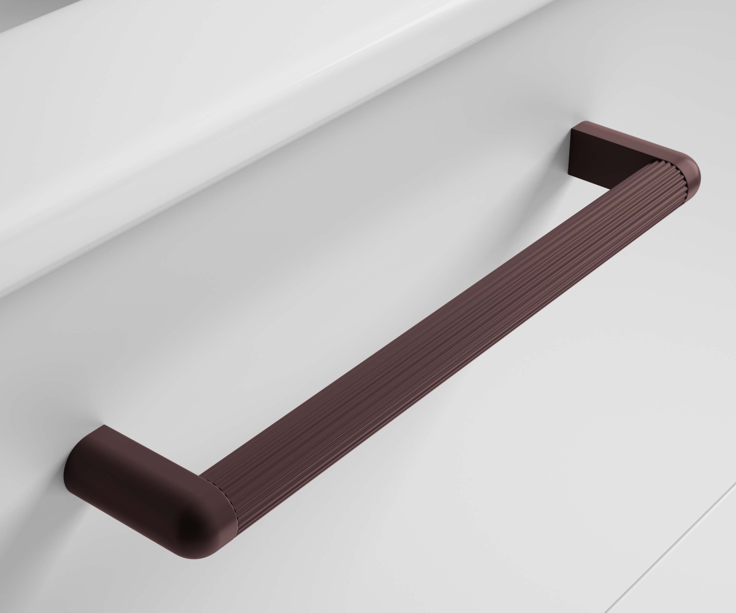 Tirador Rigato rayado disponible en negro, blanco, gris musgo, azul, verde, rojo y marrón – Avila Dos.