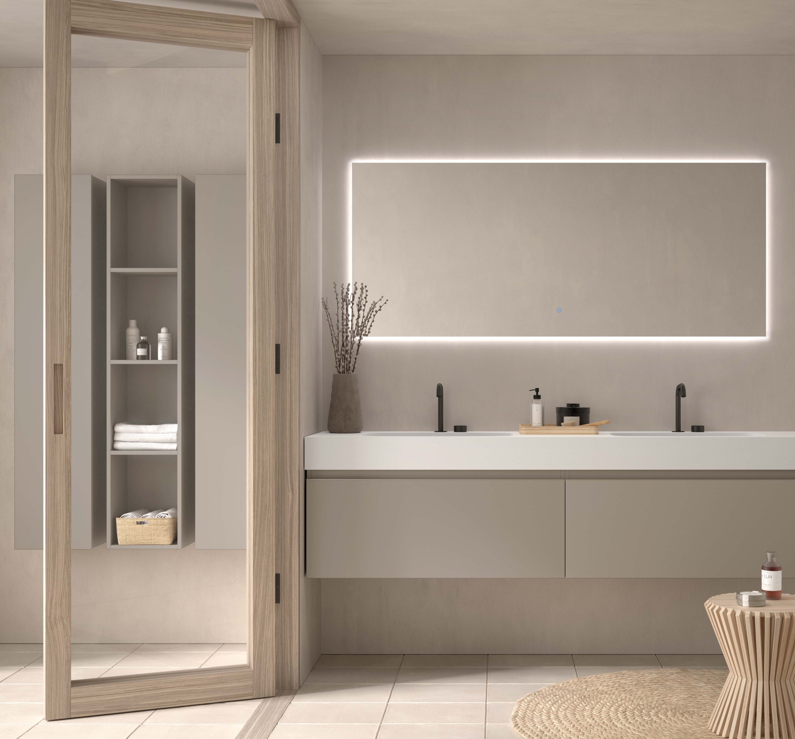 Mueble de baño lacado con dos cajones amplios de la colección Advance – Avila Dos.