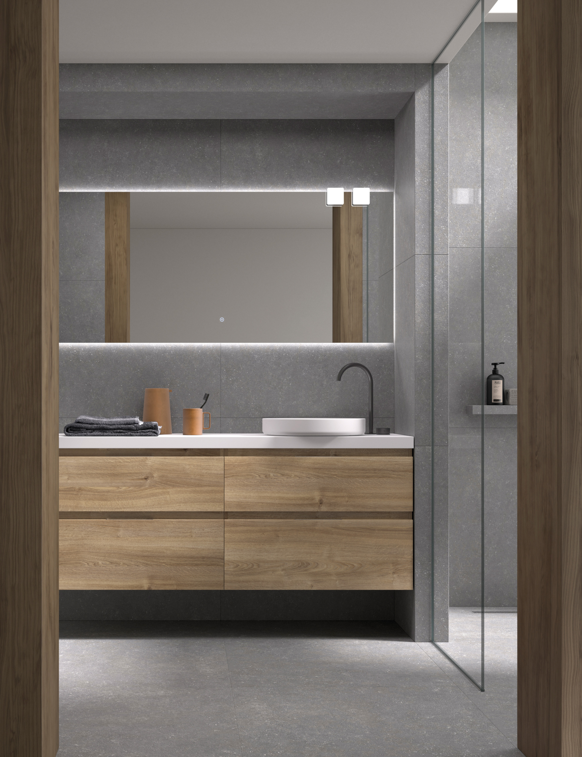 Mueble de baño laminado con cuatro cajones de gran capacidad – Avila Dos.