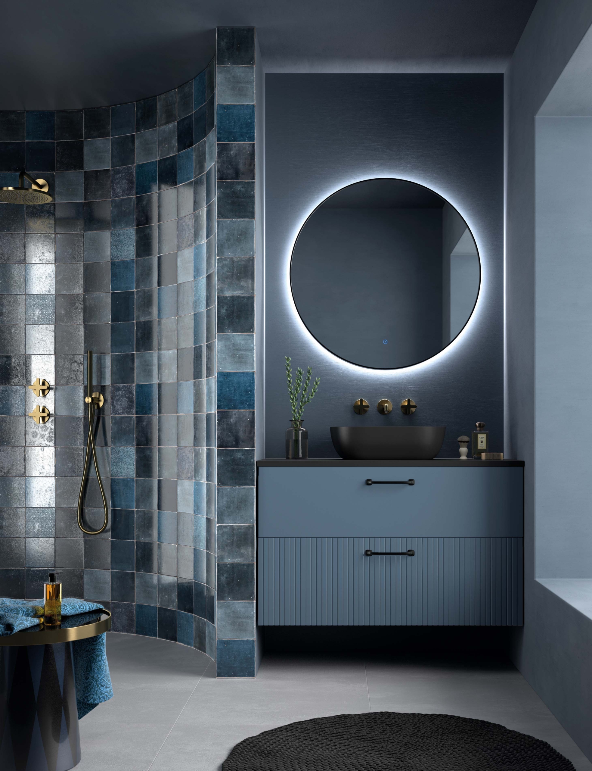 Mueble de baño lacado de dos cajones en acabado premium de la colección Advance – Avila Dos.