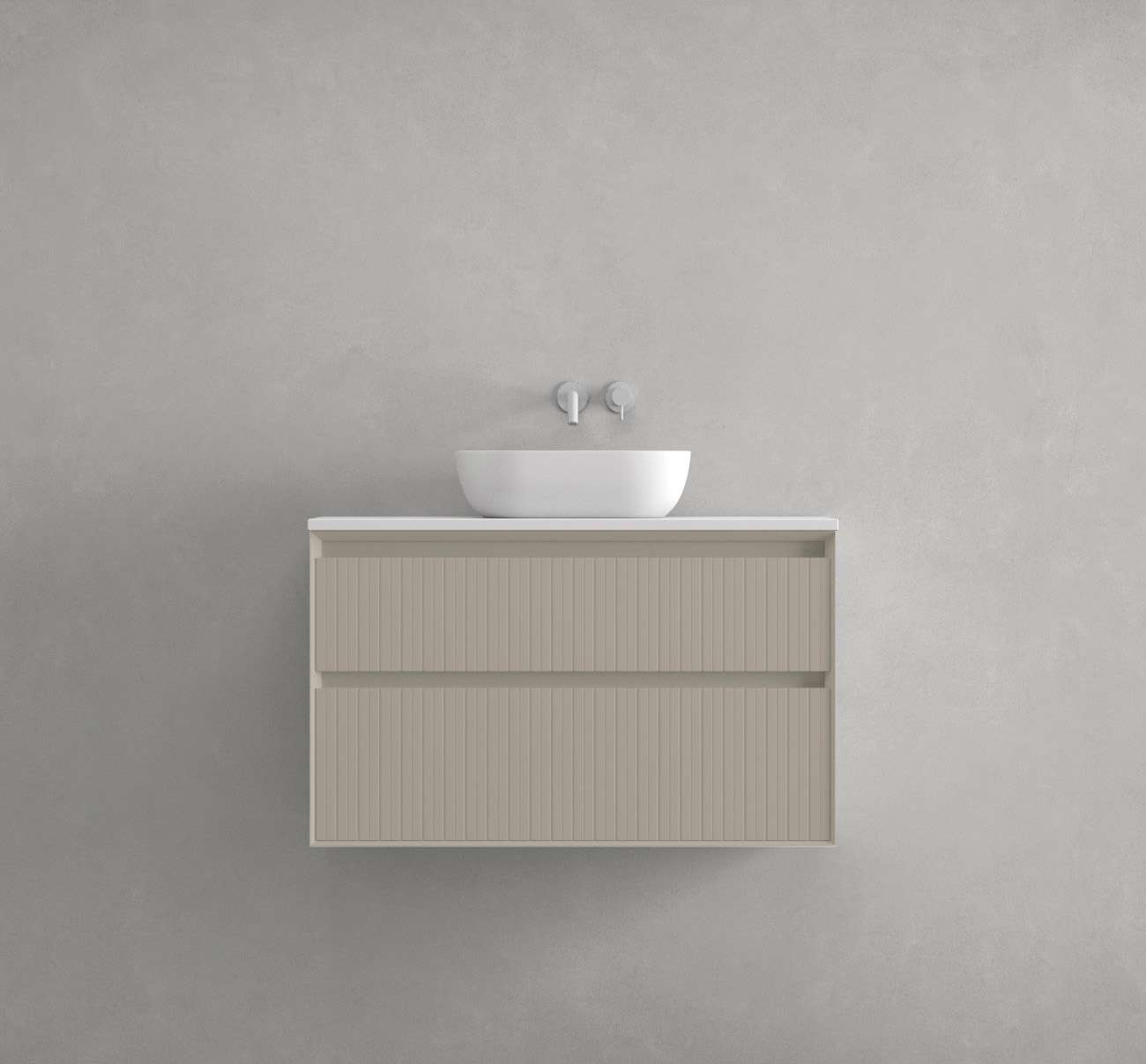 Mueble de baño moderno de la colección Novus de Avila Dos, con líneas elegantes, acabado natural y diseño minimalista que combina funcionalidad y estilo contemporáneo.
