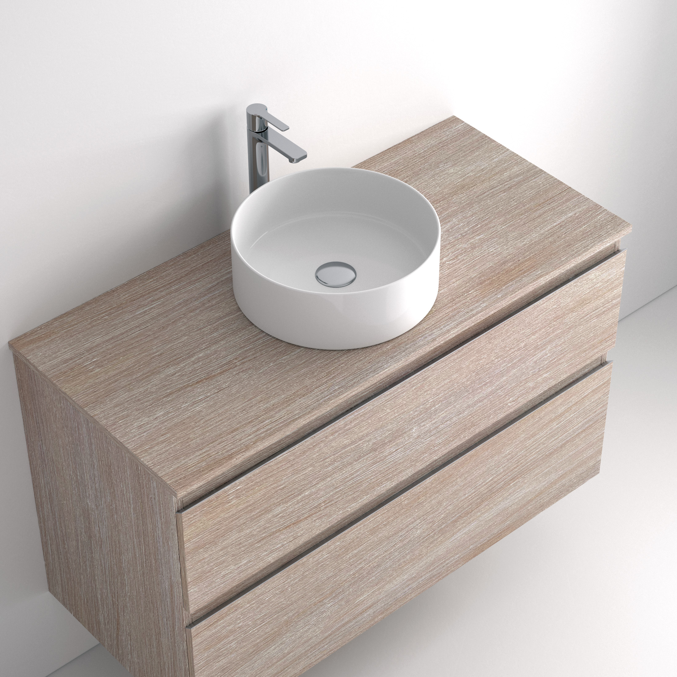 Lavabo Circular El Lavabo Circular destaca por su forma perfectamente redondeada, ideal para espacios que buscan armonía visual y equilibrio estético. Su diseño compacto y funcional se adapta tanto a baños pequeños como grandes, ofreciendo un estilo limpio y moderno. Este lavabo de forma circular y acabado en brillo está fabricado en porcelana de alta calidad que resisten el uso diario, con un acabado suave al tacto.