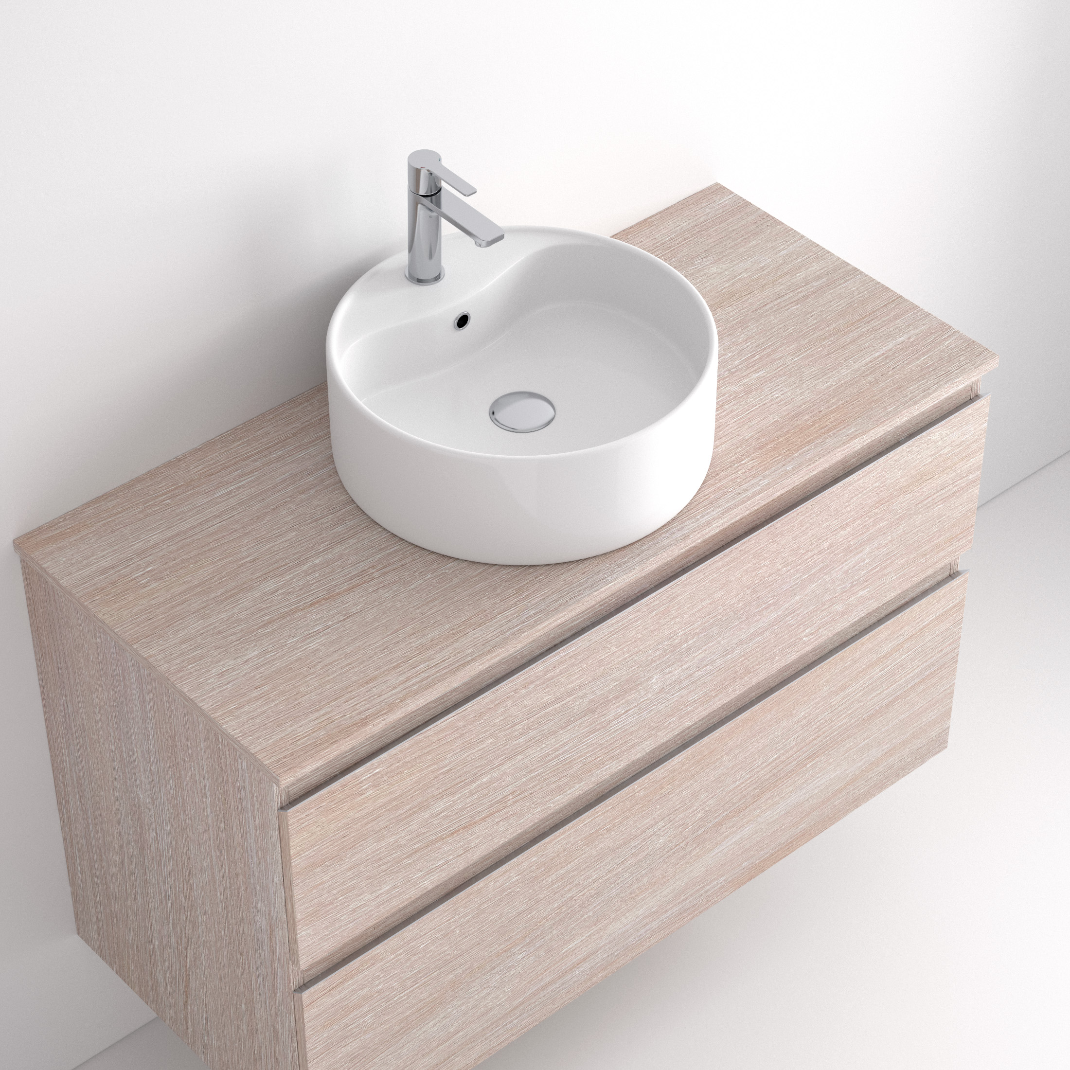 Lavabo Circular Grifo El Lavabo Circular Grifo es la solución perfecta para quienes desean integrar funcionalidad y diseño en un solo producto. Gracias a su formato compacto y redondeado, este lavabo de baño sobre encimera se adapta fácilmente a diferentes estilos de decoración. Incluye espacio para la instalación directa del grifo, optimizando el uso del área de lavado. Su acabado brillante aporta elegancia, mientras que su mantenimiento es práctico y sencillo.