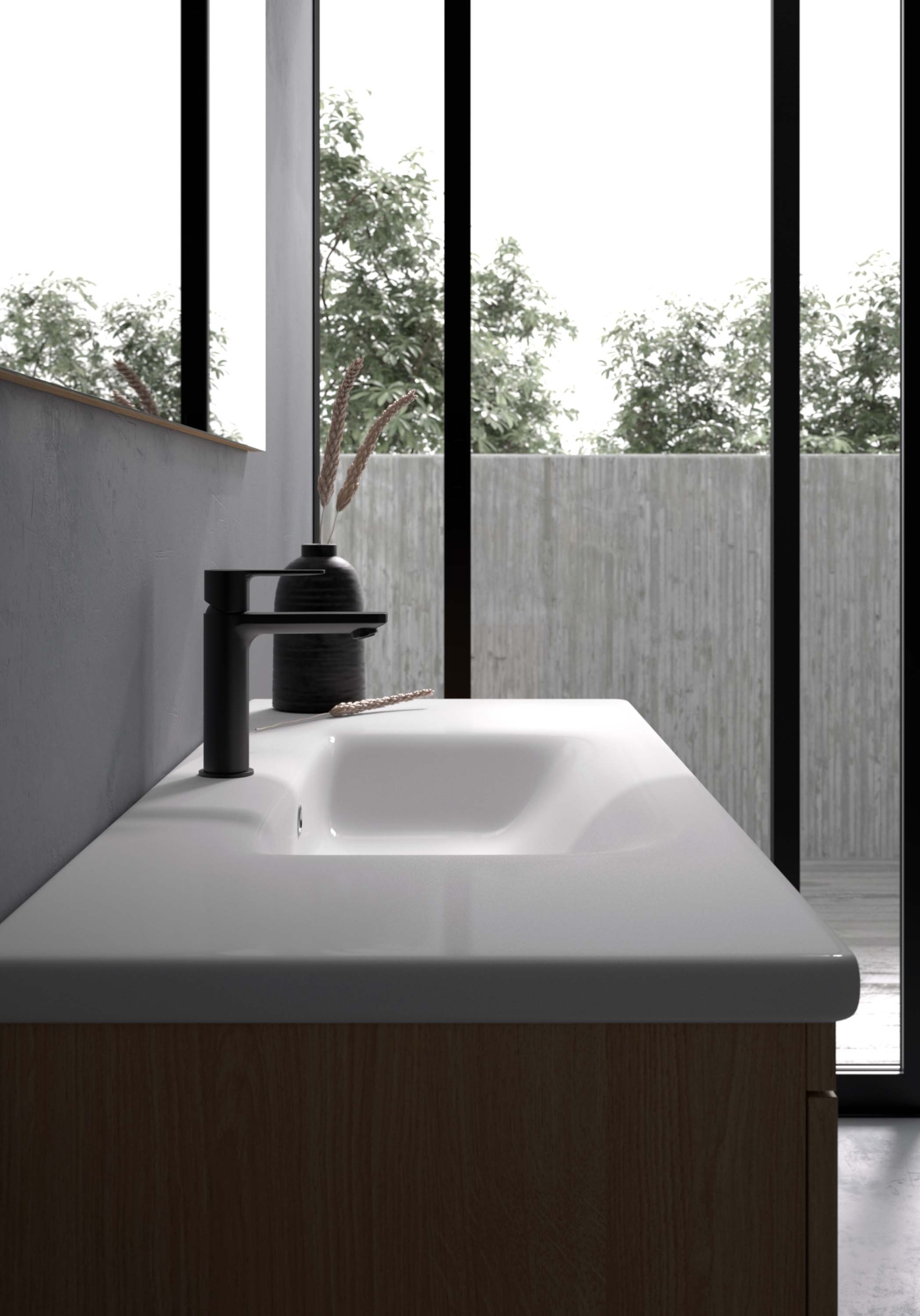 Elena | Lavabo TWO – 120 cm – 2 cajones – Color 25 – Tirador Way Mueble de baño Elena Lavabo TWO 120 cm color 25 con dos cajones y tirador Way.