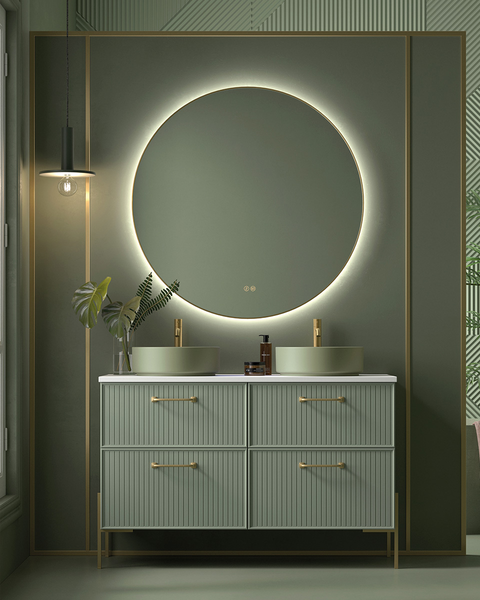 Nuestros espejos retroiluminados ofrecen una luz perfecta y suave en diseños innovadores que se adaptan a cualquier estilo de baño. Crea un ambiente elegante, moderno y perfectamente iluminado.